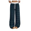 SOLY HUX Women39s Plaid Checkered Pants Flannel