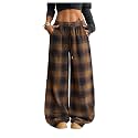 SOLY HUX Women39s Plaid Checkered Pants Flannel