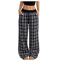 SOLY HUX Women39s Plaid Checkered Pants Flannel