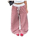 SOLY HUX Women39s Plaid Checkered Pants Flannel