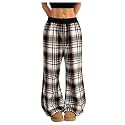 SOLY HUX Women39s Plaid Checkered Pants Flannel