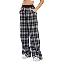 SOLY HUX Women39s Plaid Checkered Pants Flannel