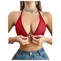 SOLY HUX Women's Sheer Mesh Bralette Front Closure Bras