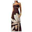 SOLY HUX Women's Summer Maxi Dress Tropical Cut Out Backless Cami Sundress
