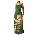 SOLY HUX Women's Summer Maxi Dress Tropical Cut Out Backless Cami Sundress