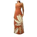 SOLY HUX Women's Summer Maxi Dress Tropical Cut Out Backless Cami Sundress