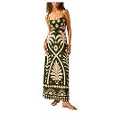 SOLY HUX Women's Summer Maxi Dress Tropical Cut Out Backless Cami Sundress