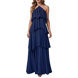 SOLY HUX Womens Wedding Guest Maxi Dress
