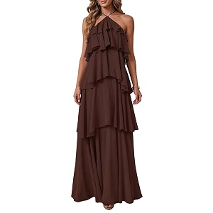 SOLY HUX Womens Wedding Guest Maxi Dress