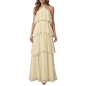 SOLY HUX Womens Wedding Guest Maxi Dress