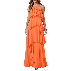 SOLY HUX Womens Wedding Guest Maxi Dress