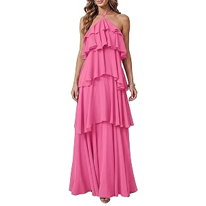 SOLY HUX Womens Wedding Guest Maxi Dress