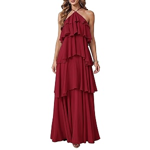 SOLY HUX Womens Wedding Guest Maxi Dress