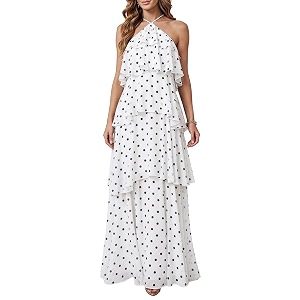 SOLY HUX Womens Wedding Guest Maxi Dress