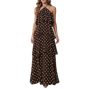 SOLY HUX Womens Wedding Guest Maxi Dress