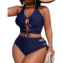 SOLY HUX Womens Plus Size Two Piece Bathing Suit Bikini Swimsuit