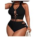 SOLY HUX Womens Plus Size Two Piece Bathing Suit Bikini Swimsuit