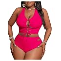 SOLY HUX Womens Plus Size Two Piece Bathing Suit Bikini Swimsuit