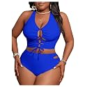 SOLY HUX Womens Plus Size Two Piece Bathing Suit Bikini Swimsuit