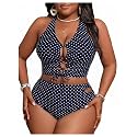 SOLY HUX Womens Plus Size Two Piece Bathing Suit Bikini Swimsuit