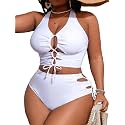 SOLY HUX Womens Plus Size Two Piece Bathing Suit Bikini Swimsuit