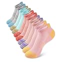 Somaibo 10 Pairs Kids Socks for Boys Girls Low Cut Athletic Ankle Socks