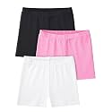 Somaibo 3 Pack Girls Bike Shorts Kids Cartwheel Under Dress Cotton Short