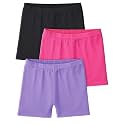 Somaibo 3 Pack Girls Bike Shorts Kids Cartwheel Under Dress Cotton Short