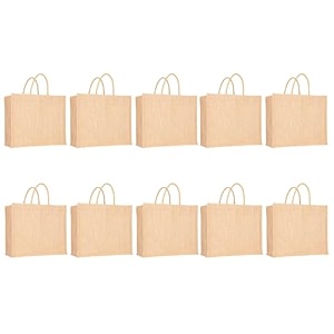 soman jute ecofriendly large14x6x12inches return gift bags plain natural pack of 10 bags