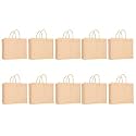 Soman Jute Ecofriendly Large(14x6x12inches) Return Gift Bags Plain Natural Pack of 10 Bags