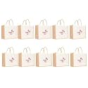Soman Jute Ecofriendly Return Gift Bags Thank You Printed with Zip Blue Pack of 10 Bags