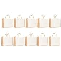 Soman Jute Ecofriendly Large(14x6x12inches) Return Gift Bags Plain White Natural Pack of 10 Bags