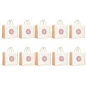 Soman Jute Ecofriendly Return Gift Bags Thank You Printed with Zip Blue Pack of 10 Bags