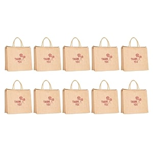 soman jute ecofriendly return gift bags thank you printed with zip blue pack of 10 bags