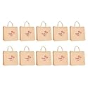 Soman Jute Ecofriendly Return Gift Bags Thank You Printed with Zip Blue Pack of 10 Bags