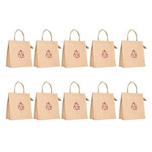 soman jute ecofriendly return gift bags tote style ganesha printed with zip natural pack of 10 bags