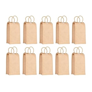 soman jute ecofriendly return gift water bottle bags  2 litre bottle holder  natural pack of 10 bags