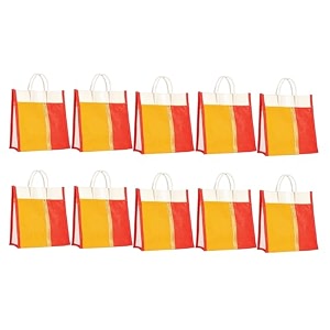 soman jute ecofriendly return gift bags thank you printed with zip blue pack of 10 bags