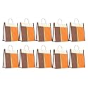 Soman Jute Thamboolam (Large) Bags for Return Gifts Brown and Orange Combo - Pack of 10 bags