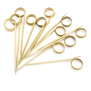 somani bamboo ring cocktail picks 4 inch fancy toothpicks 100 pcs