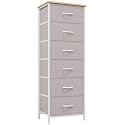 Somdot Tall Dresser for Bedroom, 6 Drawer Storage Cabinet, Ash Grey