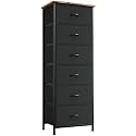 Somdot Tall Dresser for Bedroom, 6 Drawer Storage Cabinet, Ash Grey