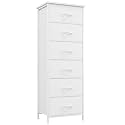Somdot Tall Dresser for Bedroom, 6 Drawer Storage Cabinet, White