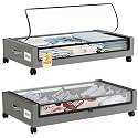 Somdot Under Bed Storage with Wheels, 2 Pack Under Bed Storage Containers