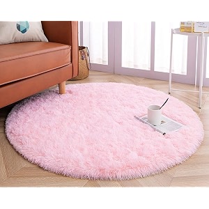 someda 2x2 feet pink collection of finishing anti slip shaggy fluffy fur rugs and carpet for living room bedroom