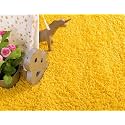 SOMEDA 2x2 feet Yellow Collection of Finishing Anti Slip Shaggy Fluffy Fur Rugs and Carpet for Living Room, Bedroom