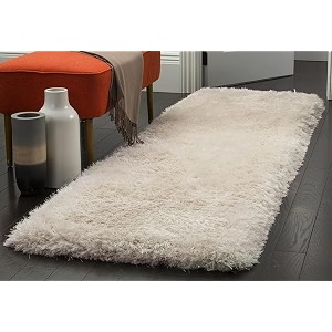 someda 2x4 feet ivory collection of finishing anti slip shaggy fluffy fur rugs and carpet for living room bedroom
