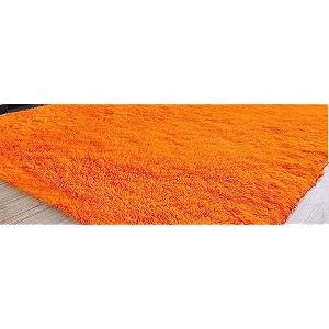 someda 2x6 feet orange collection of finishing anti slip shaggy fluffy fur rugs and carpet for living room bedroom