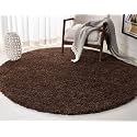 SOMEDA 4x4 feet Brown Collection of Finishing Anti Slip Shaggy Fluffy Fur Rugs and Carpet for Living Room, Bedroom