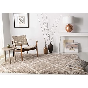 someda 7x10 feet beige box collection of finishing anti slip shaggy fluffy fur rugs and carpet for living room bedroom